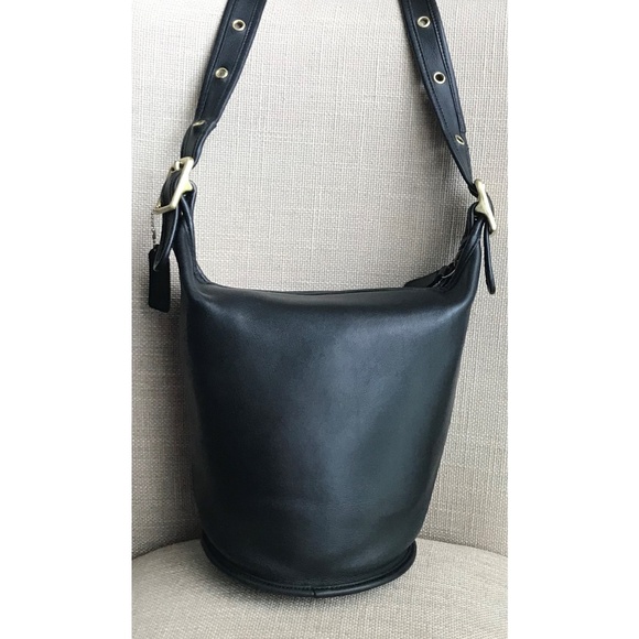 COACH Vintage Bucket 9953 Crossbody Black Leather - Picture 5 of 8